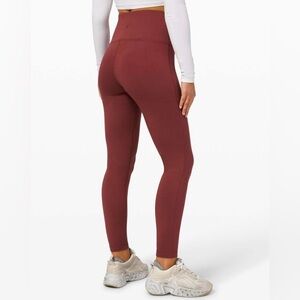 lululemon athletica Wunder Lounge Super High-Rise Tight 28"' savannah red size 4